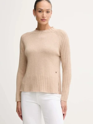 Pepe Jeans sweter z dodatkiem wełny damski kolor beżowy PL7000056