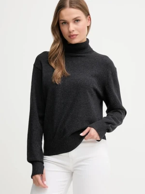 Pepe Jeans sweter z domieszką kaszmiru damski kolor czarny lekki z golfem PL7000036