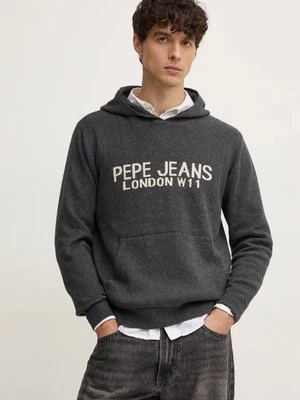 Pepe Jeans sweter z domieszką wełny CARSON męski kolor szary PM702459