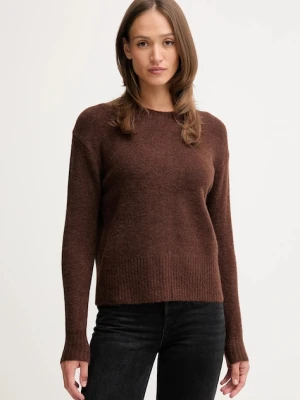 Pepe Jeans sweter z domieszką wełny damski kolor brązowy PL7000031