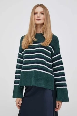 Pepe Jeans sweter z domieszką wełny damski kolor zielony