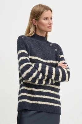 Pepe Jeans sweter z domieszką wełny HELA damski kolor granatowy lekki z półgolfem PL702234