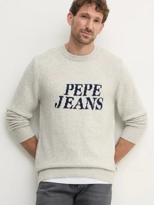 Pepe Jeans sweter z domieszką wełny LUKA męski kolor szary PM702499