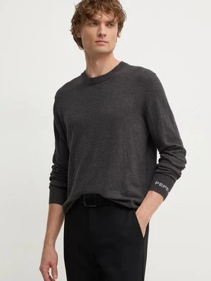 Pepe Jeans sweter z domieszką wełny NEW ANDRE CREW NECK męski kolor szary lekki PM702469