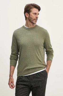 Pepe Jeans sweter z domieszką wełny NEW ANDRE CREW NECK męski kolor zielony lekki PM702469