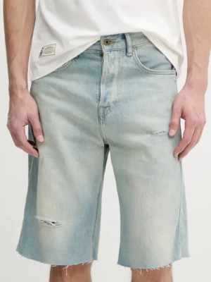 Pepe Jeans szorty jeansowe bawełniane BERMUDA SHORT TINT męskie kolor niebieski PM801171