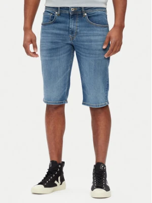 Pepe Jeans Szorty jeansowe Cash PM801081 Niebieski Straight Fit