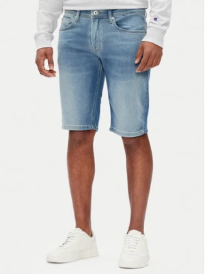 Pepe Jeans Szorty jeansowe PM801075 Niebieski Slim Fit