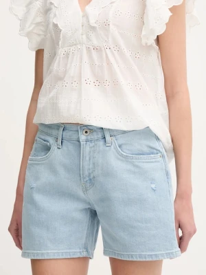 Pepe Jeans szorty jeansowe REGULAR SHORT HW MABLE