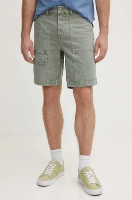 Pepe Jeans szorty jeansowe RELAXED SHORT UTILITY COLOUR męskie kolor zielony PM801121