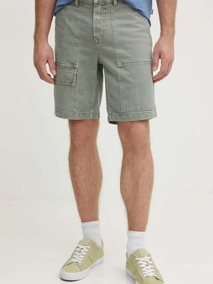 Pepe Jeans szorty jeansowe RELAXED SHORT UTILITY COLOUR męskie kolor zielony PM801121