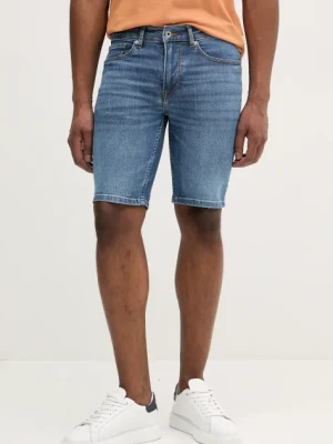 Pepe Jeans szorty jeansowe SLIM SHORT HATCH męskie kolor niebieski PM801080EE5
