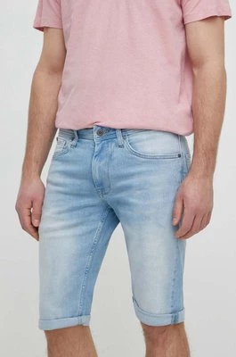Pepe Jeans szorty jeansowe STRAIGHT męskie kolor niebieski PM801081MN6