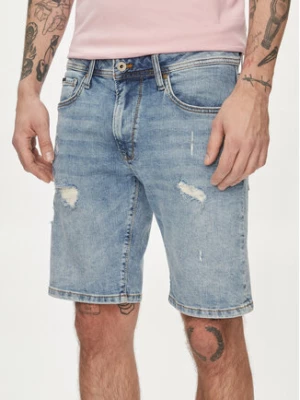 Pepe Jeans Szorty jeansowe Taper Short PM801084RH2 Niebieski Regular Fit