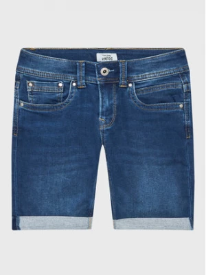 Pepe Jeans Szorty jeansowe Tracker Short PB800696JS0 Niebieski Slim Fit