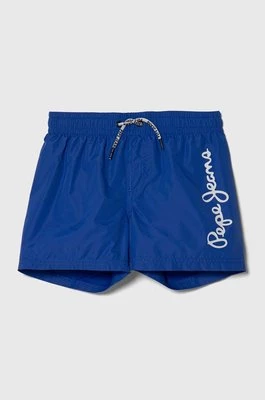 Pepe Jeans szorty kąpielowe dziecięce LOGO SWIMSHORT kolor niebieski