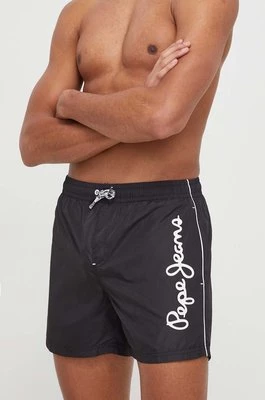 Pepe Jeans szorty kąpielowe LOGO SWIMSHORT kolor czarny PMB10393