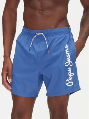 Zdjęcie produktu Pepe Jeans Szorty kąpielowe Logo PMB10419 Niebieski Regular Fit