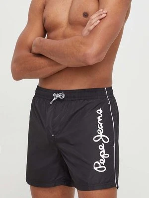 Pepe Jeans szorty kąpielowe LOGO SWIMSHORT kolor czarny PMB10393