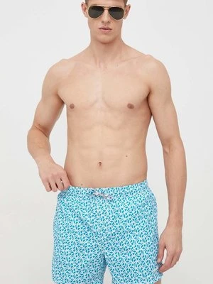 Pepe Jeans szorty kąpielowe P PRINT SWIMSHORT kolor turkusowy PMB10394