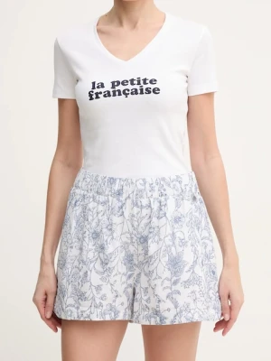 Pepe Jeans szorty lniane DARCY biały
