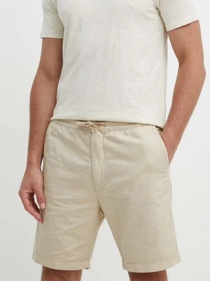 Pepe Jeans szorty lniane RELAXED LINEN SMART SHORTS kolor beżowy PM801093