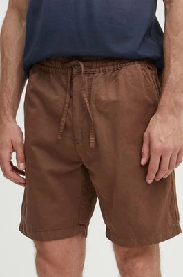 Pepe Jeans szorty lniane RELAXED LINEN SMART SHORTS kolor brązowy PM801093