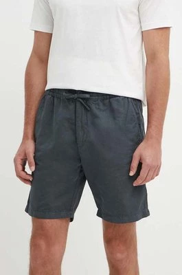 Pepe Jeans szorty lniane RELAXED LINEN SMART SHORTS kolor szary PM801093