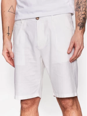 Pepe Jeans Szorty materiałowe Arkin Short Linen PM800913 Écru Relaxed Fit