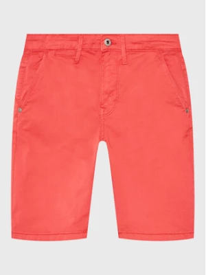 Pepe Jeans Szorty materiałowe Blueburn Short PB800726C75 Czerwony Regular Fit