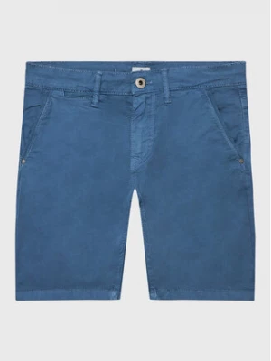 Pepe Jeans Szorty materiałowe Blueburn Short PB800726C75 Niebieski Regular Fit