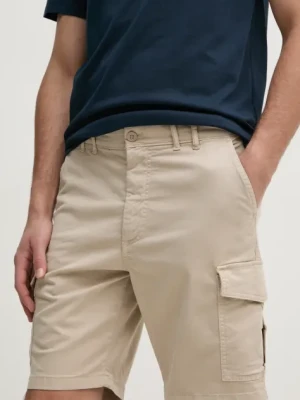 Pepe Jeans szorty SEASONAL CARGO SHORT męskie kolor beżowy PM801179