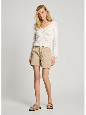 Pepe Jeans Szorty "Vania" w kolorze beżowym rozmiar: XL
