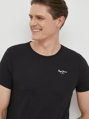 Pepe Jeans t-shirt 2-pack męski kolor czarny gładki