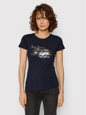 Pepe Jeans T-Shirt Anna PL505121 Granatowy Regular Fit