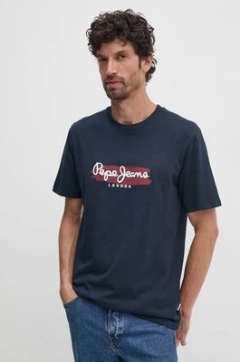 Pepe Jeans t-shirt ARSHAM męski kolor granatowy z nadrukiem PM509713