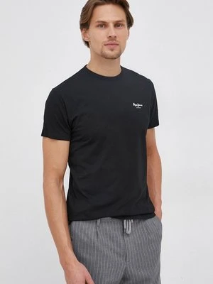 Pepe Jeans T-shirt Basic męski kolor czarny gładki