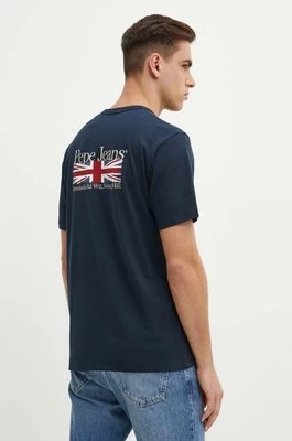 Pepe Jeans t-shirt bawełniany ALFIE męski kolor granatowy z nadrukiem PM509431