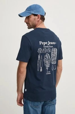 Pepe Jeans t-shirt bawełniany ARRYN męski kolor granatowy z nadrukiem PM509623