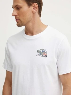 Pepe Jeans t-shirt bawełniany ARSHINE męski kolor biały z nadrukiem PM509651