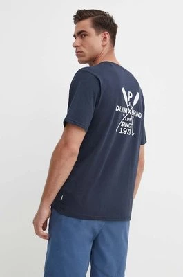 Pepe Jeans t-shirt bawełniany CALLUM męski kolor granatowy z nadrukiem PM509370CHEAPER