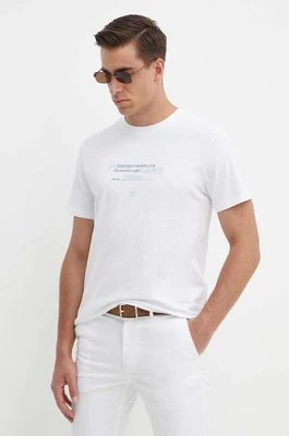Pepe Jeans t-shirt bawełniany CINTHOM męski kolor biały z nadrukiem PM509369