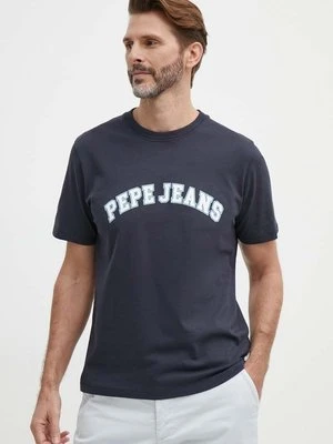 Pepe Jeans t-shirt bawełniany CLEMENT męski kolor granatowy z nadrukiem PM509220