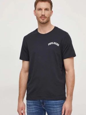 Pepe Jeans t-shirt bawełniany Clementine męski kolor czarny z nadrukiem PM509229