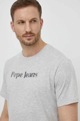 Pepe Jeans t-shirt bawełniany CLIFTON męski kolor szary z nadrukiem PM509374