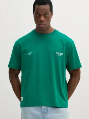 Pepe Jeans t-shirt bawełniany COLVILLE męski kolor zielony z nadrukiem PM509793