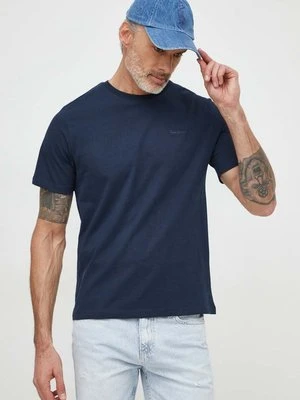 Pepe Jeans t-shirt bawełniany Connor kolor granatowy PM509206