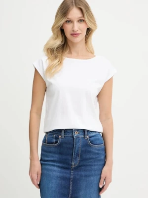 Pepe Jeans t-shirt bawełniany damski kolor biały odkryte plecy PL506117