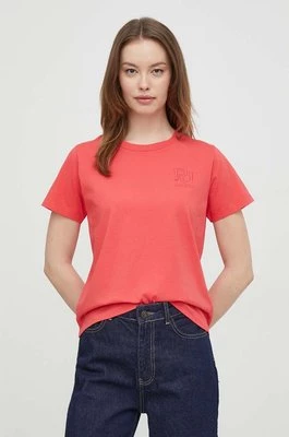 Pepe Jeans t-shirt bawełniany HARTLEY damski kolor czerwony PL505748