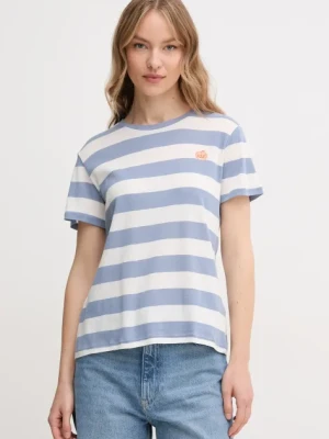 Pepe Jeans t-shirt bawełniany damski kolor niebieski